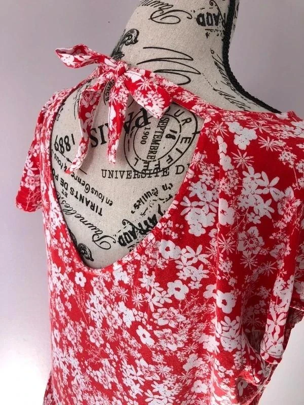 🌺 Red floral dress – In Extenso – Size 40 – Very good condition – photo 13
